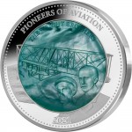 Solomon Islands PIONEERS OF AVIATION 1903 WRIGHT BROTHERS series DISCOVERY $25 Silver Coin 2021 Mother of Pearl Proof 5 oz
